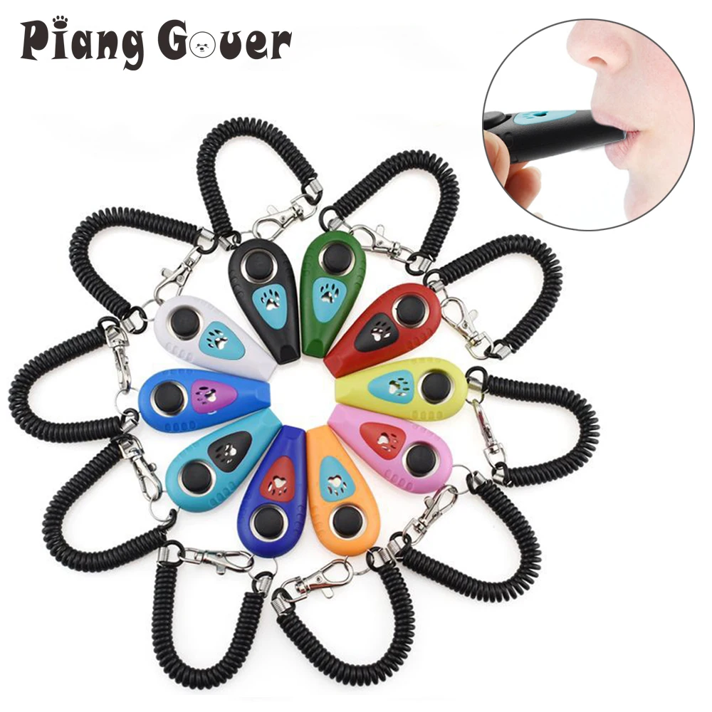 Multifunction Whistle Clicker Pet Dog Cat Keyring Sound Pet Training Clickers Supplies 1005008506370167