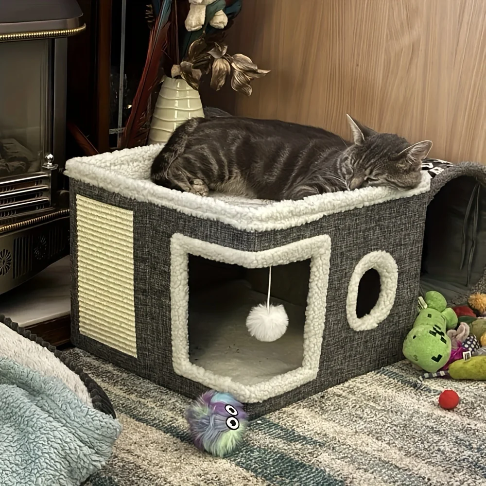 Season Multi-Level Cat House, Indoor Foldable Design 1005008509719805
