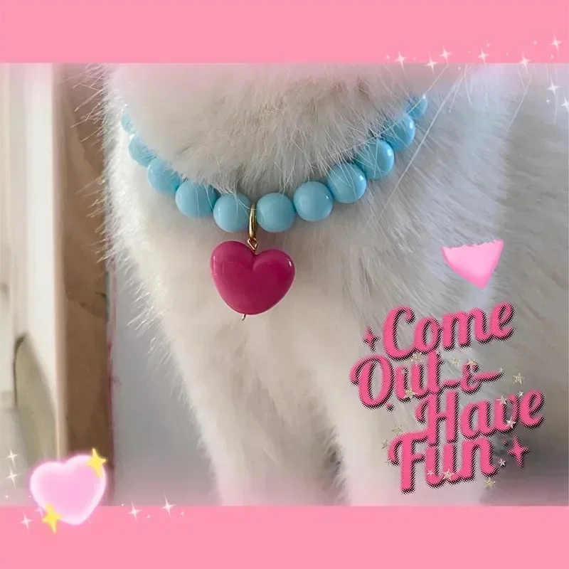 Cute Cat Collar Puppy Accessories Pet Pearl Collar Dog Princess Necklace Cat Jewelry Dog Chain 1005008519687682
