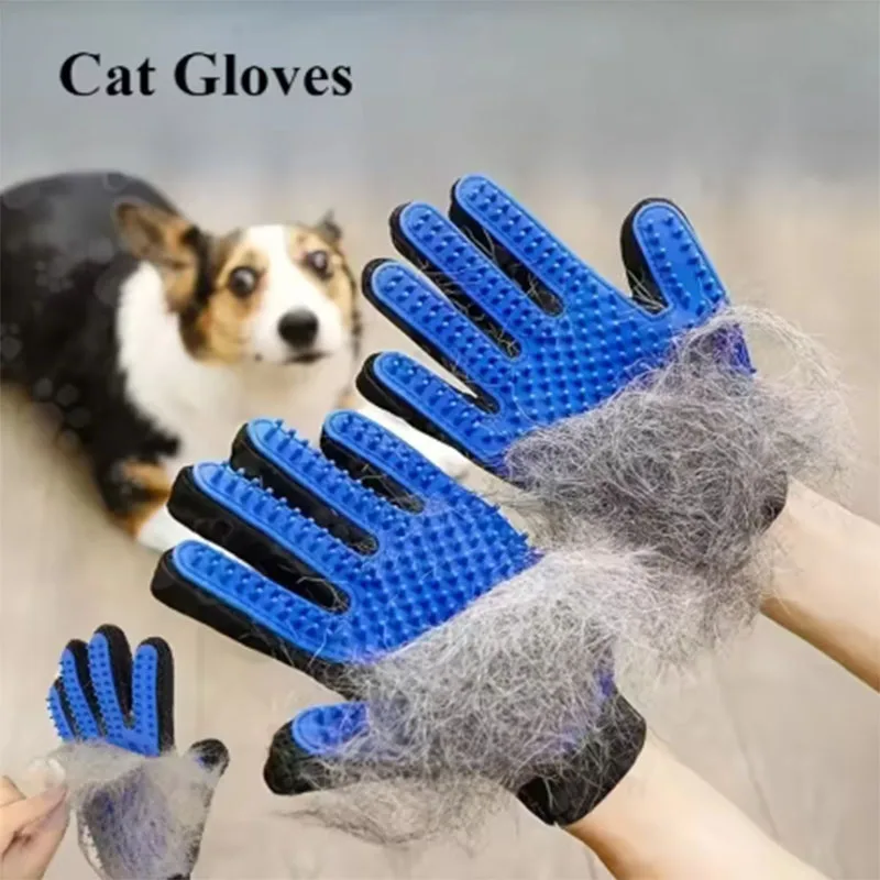 Pet Hair Glove Comb Pet Dog Cat Grooming Cleaning Glove Deshedding Hair Remover Massage Brush 1005008523310034
