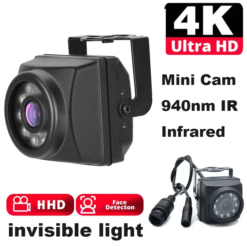 CCTV 8MP 4K IP POE Mini Camera Home IMX415 940nm Invisible IR LED Security Surveillance Bird Cage 1005008523315036