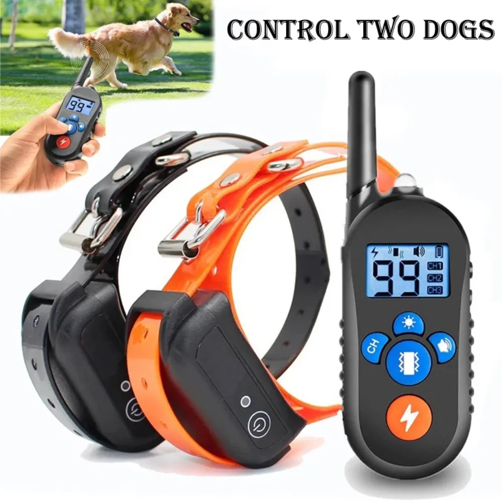 Pet Dog 800m Training Collar Remote Control Electric Shock Warning Vibration Waterproof Dog Trainer 1005008527189471