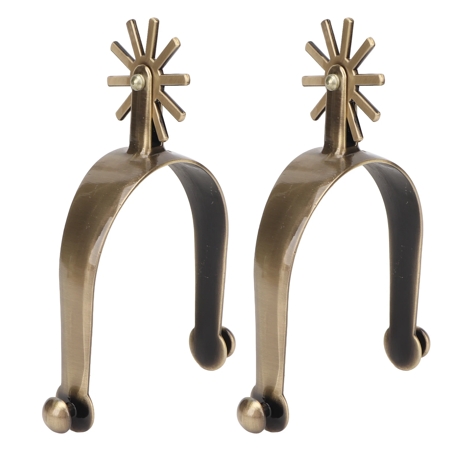 Pair Western Cowboy Spurs Vintage Zinc Alloy Rust Proof Horse Spurs with Gear for Men 1005008528249596