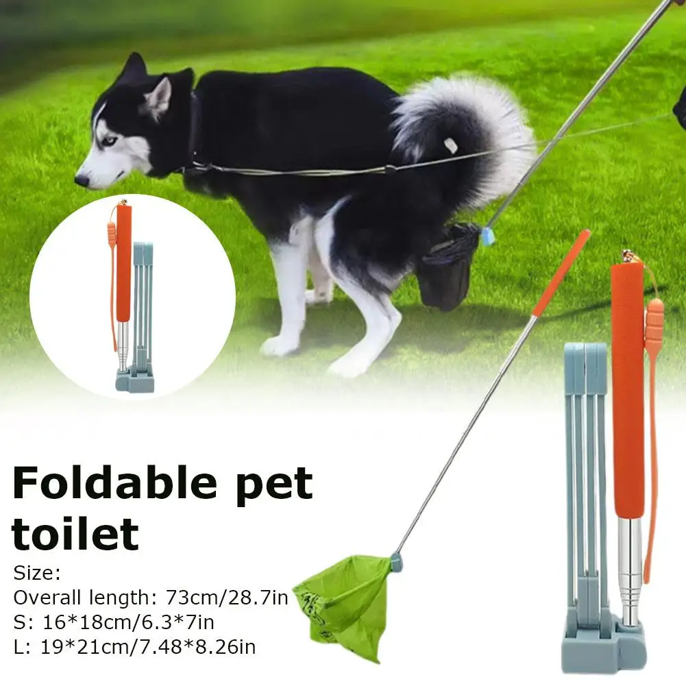 Long Handle Steel Dog Cat Pet Poop Scoop Dirt Clean Friendly Grabber Environmentally (28.7 Inch) 1005008528553684