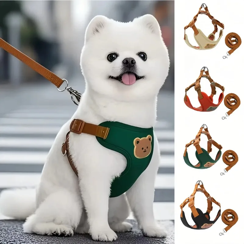 Pet Dog Harness Leash Set Small Medium Cat Vest Breathable Puppy Chest Strap French Bulldog 1005008536157204
