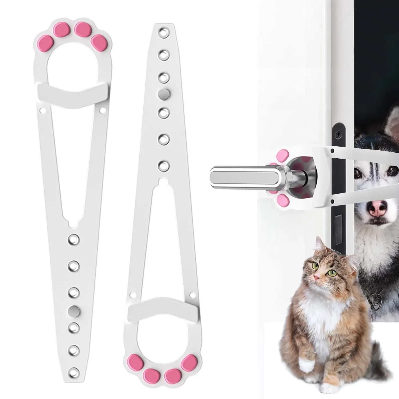 Cat Door Lock Retainer, Adjustable Flexible Cat Door Lock Keeps Dogs Out, One Piece Installation 1005008542313882