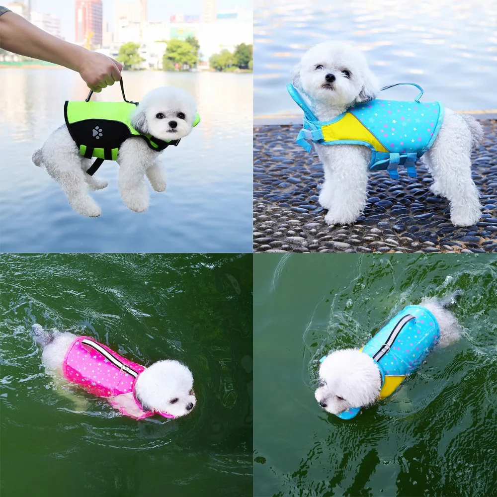 Dog Life Jacket with Removable Front Float Adjustable High Flotation Life Vest Swimsuits for Small 1005008542944946