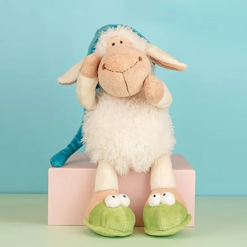 Cuddly Lamb Plush Toy, Soft Polyester Stuffed Animal, Interactive Pet Chew Toy for Dogs&cats (1pc) 1005008543780750