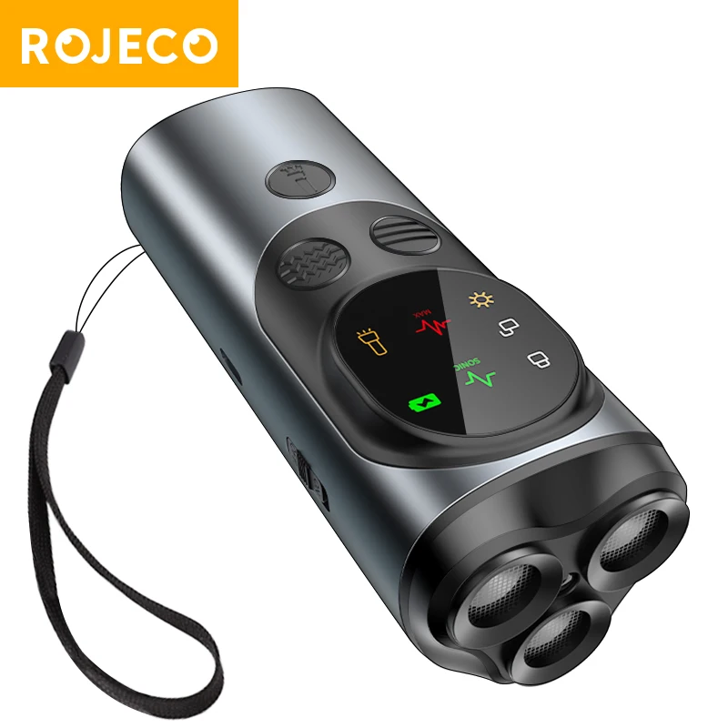 ROJECO Dog Repeller Ultrasonic High Power Anti Barking Training Device Rechargeable Trainer 1005008558085388