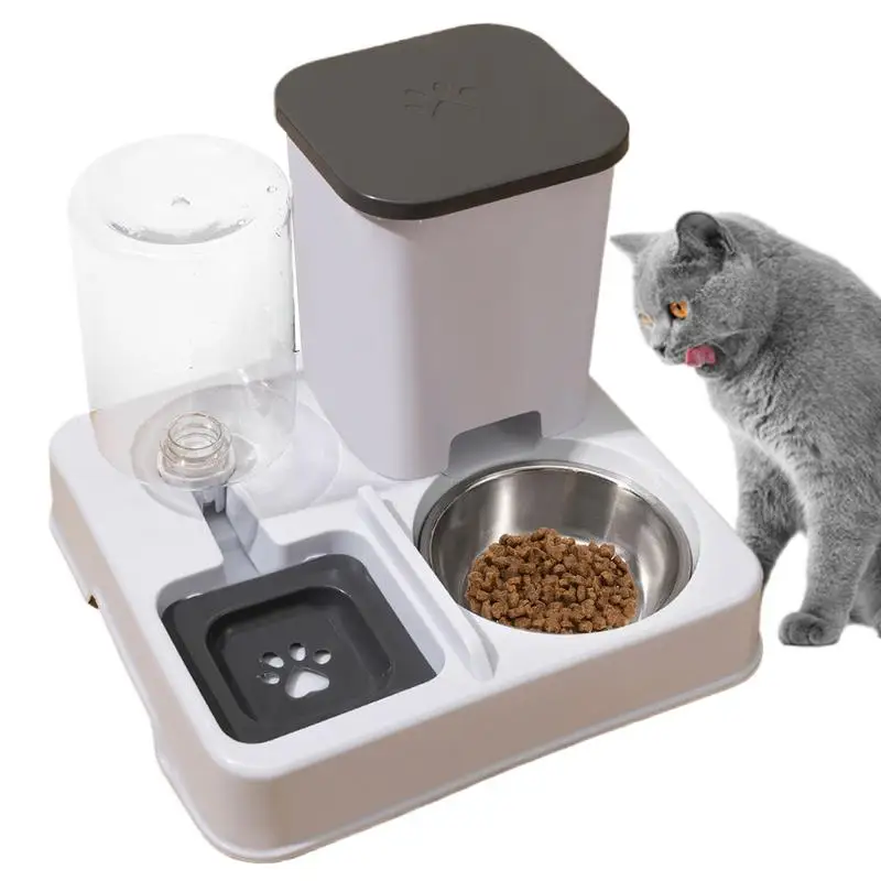 Automatic Pet Feeder Cat Feeder and Water Dispenser Portable Automatic Feeders Non-Slip Pet (2 in 1) 1005008558438443