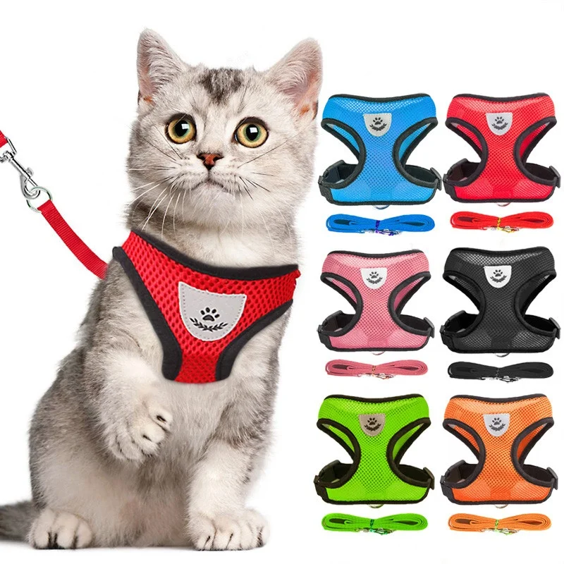 Dog Harness Cat Harness Dogs Leashs Training Soft Mesh Chest Strap Supplies Adjustable Outdoor 1005008559167834