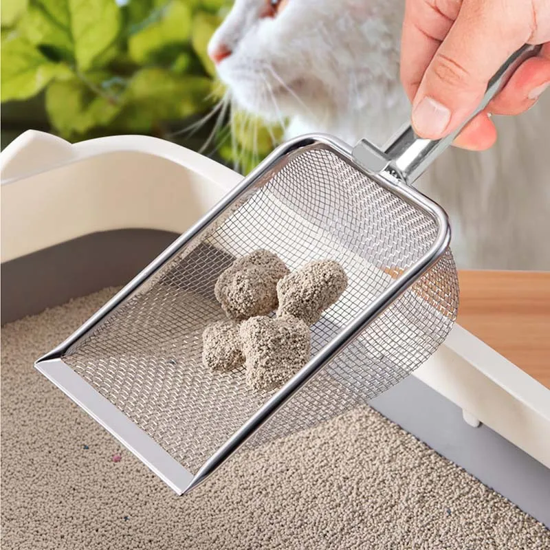 Cat Litter Scooper Stainless Steel Fine Hole Sand Leakage Shovel Funnel Filter Sieve 1005008559290901