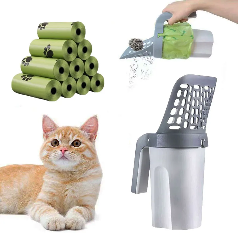 Cat Litter Shovel Scoop One-Piece Filters Removable Portable Commode Picker Box Cleaning 1005008559553231