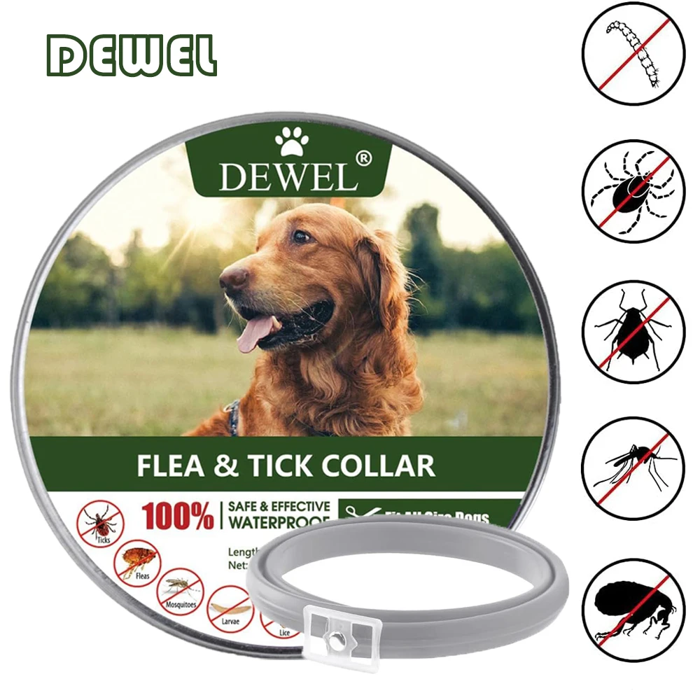 Dewel 63.5 Cm Adjustable Dog Cat Collar Herbal Anti Flea Mosquitoes Ticks Insect Protection Pet 1005008560988796