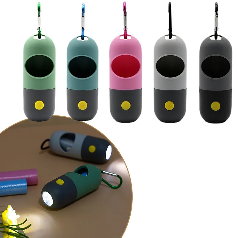 Led Light Dog Poop Bags Dispenser Degradable Waste Bag Outdoor Portable Pet Trash Bags Dog Cat 1005008562214695