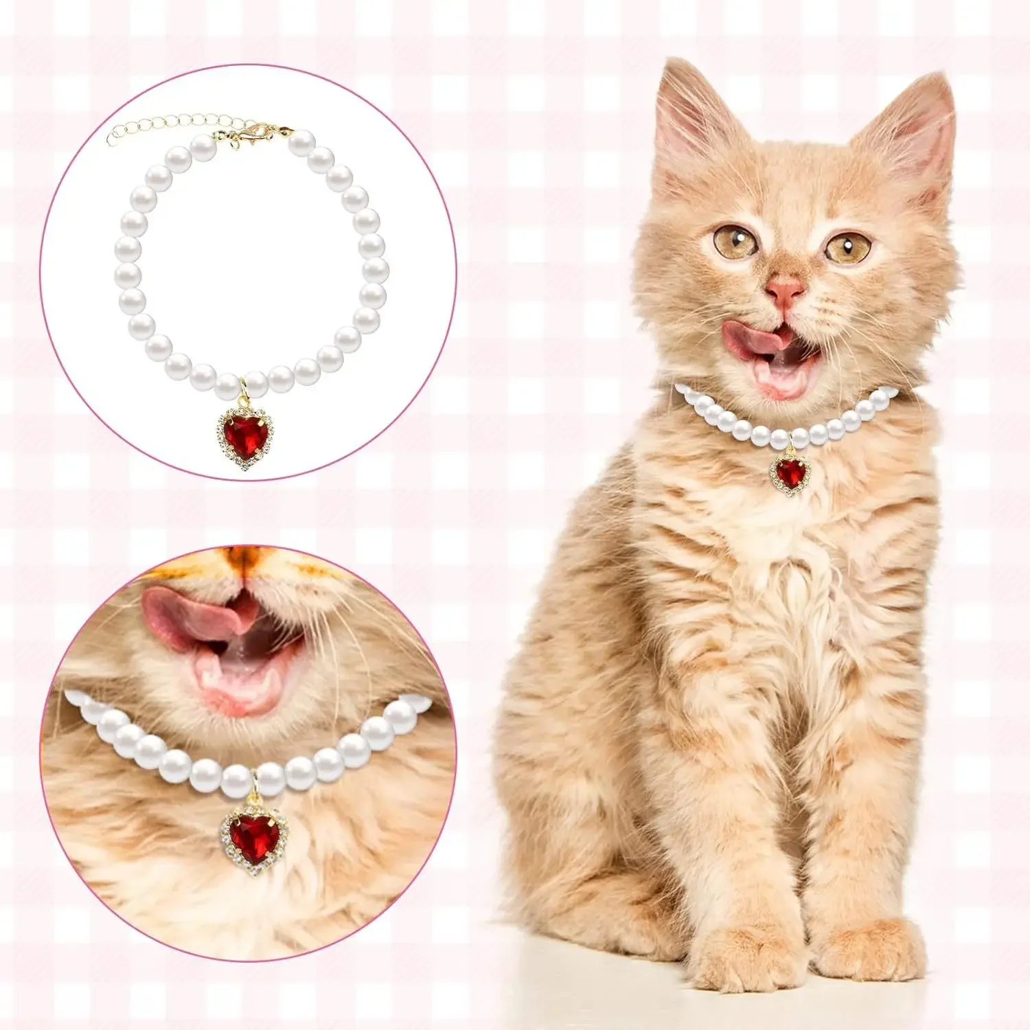 Pet Pearl Collar Dog Princess Necklace Cat Jewelry Cute Collar Puppy Accessories Dog Kitten Chain 1005008562516546