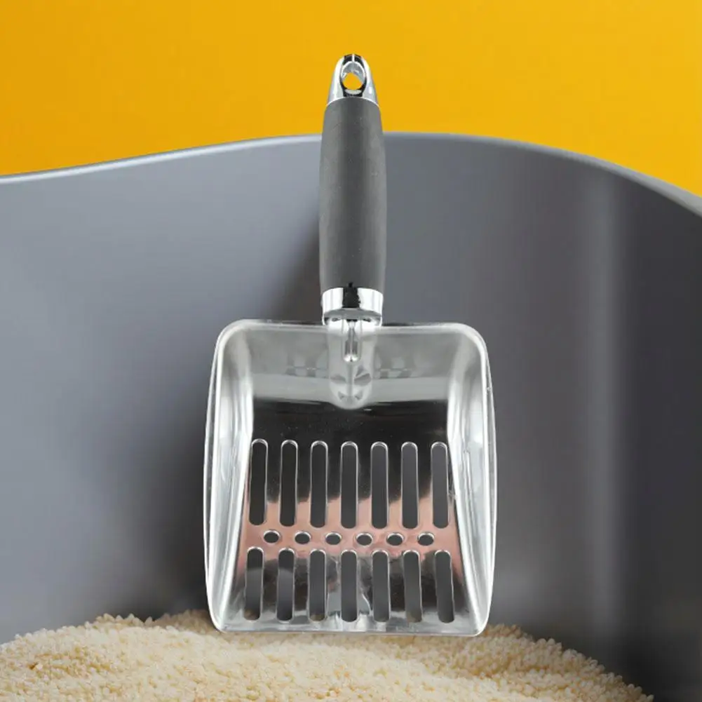 Stainless Steel Cat Litter Scoop Long Handle Metal Shovel for Pet Cleaning Durable Dust Reduction 1005008563096993