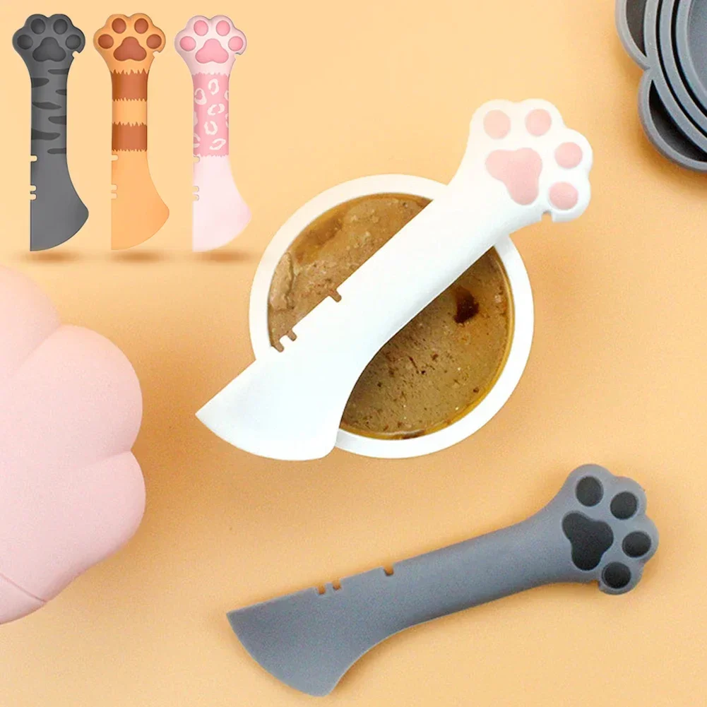 Multifuntion Cat Canned Food Opener Spoon Pet Dog Scoop Puppy Kitten Feeding Wet Mixer Feeder Tools 1005008563615302