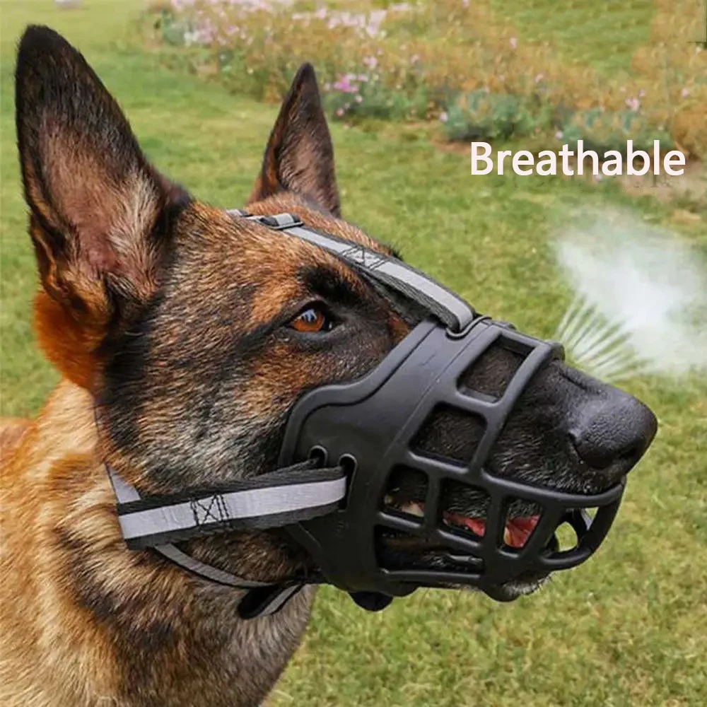 1pc/2pcs Medium and Large Dog Comfortable Breathable Muzzle Guard Anti-Barking Muzzle Basket Pet 1005008565174802