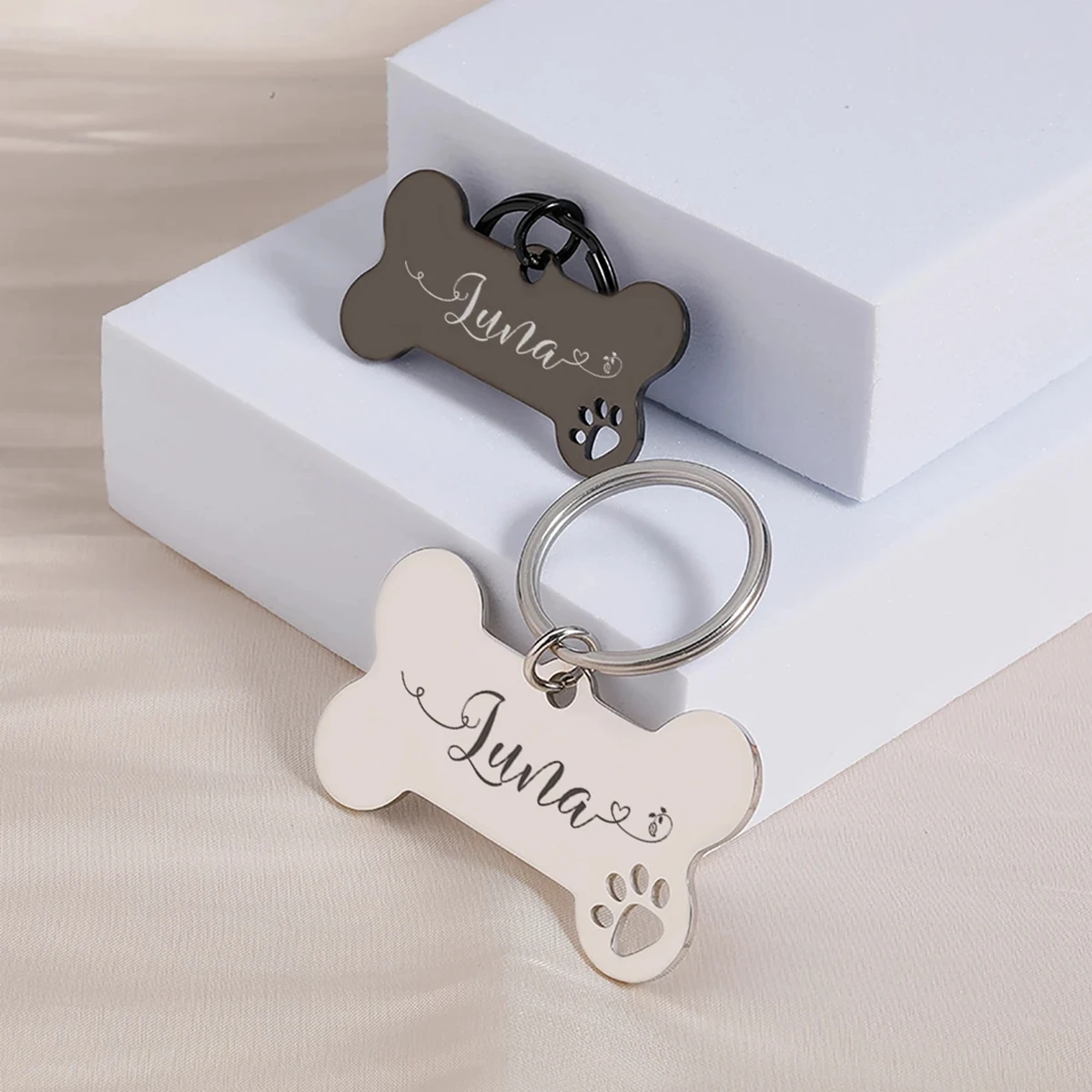 Personalized Pet Dog Tags Shiny Steel Free Engraving Kitten Puppy Anti-Lost Collars Tag for Dog (1Pc) 1005008570096550