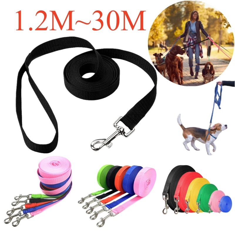 30M Long Leash for Dogs Overlength Dog Leash Puppy Outdoor Training Nylon Rope Dog Accessories (1.2M) 1005008570218154