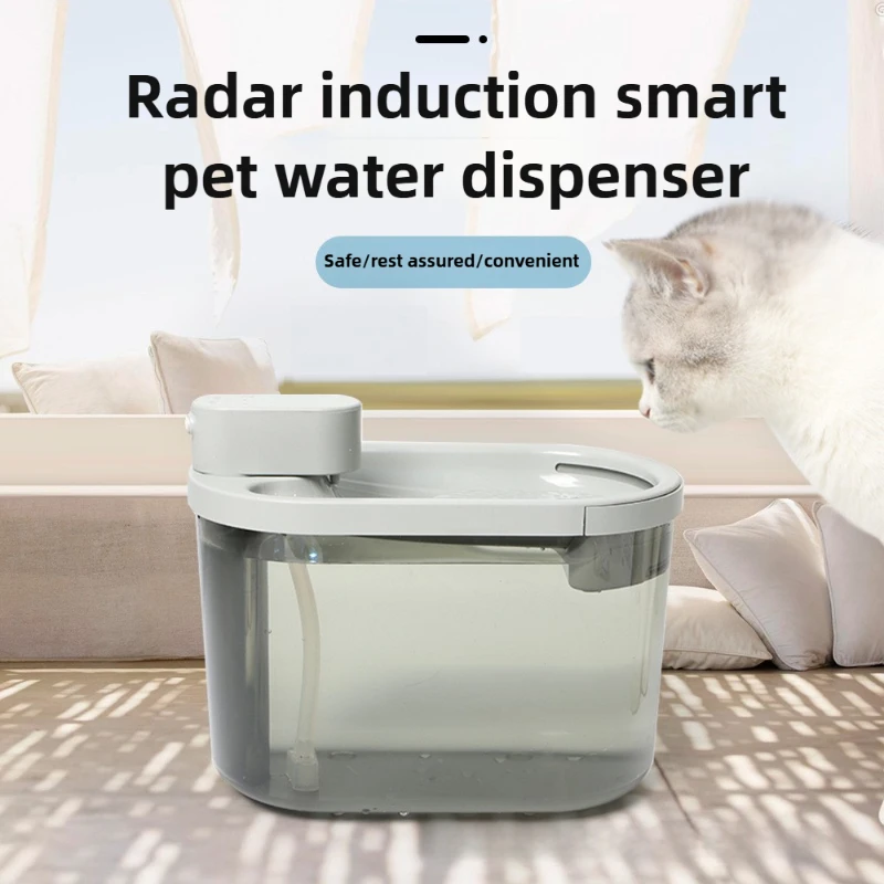 Wireless Pet Water Dispenser Intelligent Sensing Fountain Automatic Circulation (2200ML) 1005008575794634
