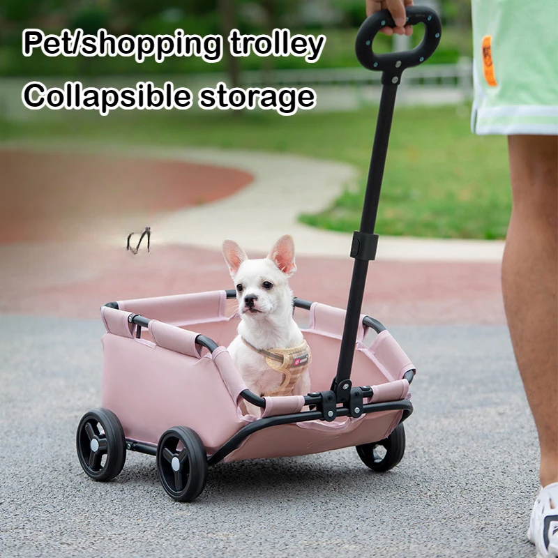 Small Pet Cart Dog Cat Teddy for Trips Pet Dog Cart Lightweight Folding Shopping Stroller 1005008579888239