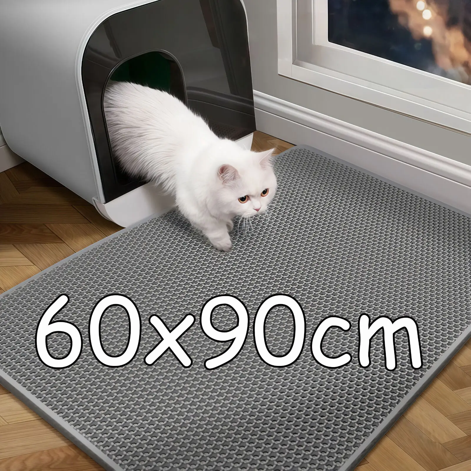60CMX90CM Cat Litter Mat Waterproof Double Layer Pet Litter Box Mat Pet Toilet Cat Mat Nonslip Sand 1005008580225243