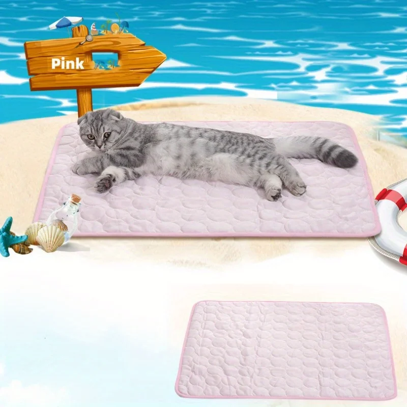 Summer Pet Ice Mat Cat Cooling Dog Pad Breathable Cool Portable & Washable Blanket for Kennel/Sofa/B 1005008586241931