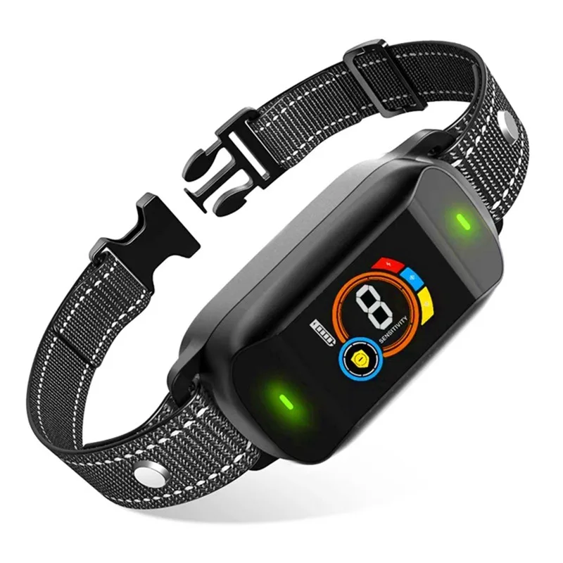 Color Screen Waterproof Dog Bark Collar Device Vibration Training Anti Barking Stopper Electric 1005008591320947