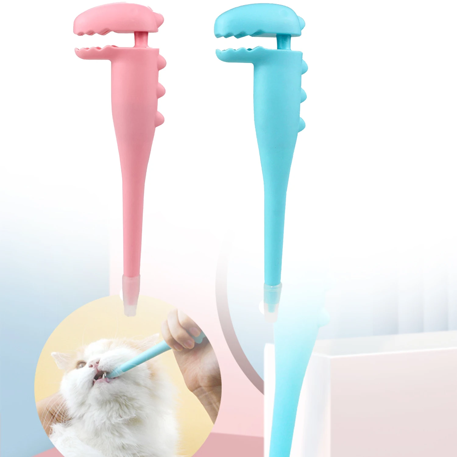 Pet Medication Feeder Cats and Dogs Pill Dispenser Silicone Syringe with Soft Tip Medicinal Pusher 1005008596714563