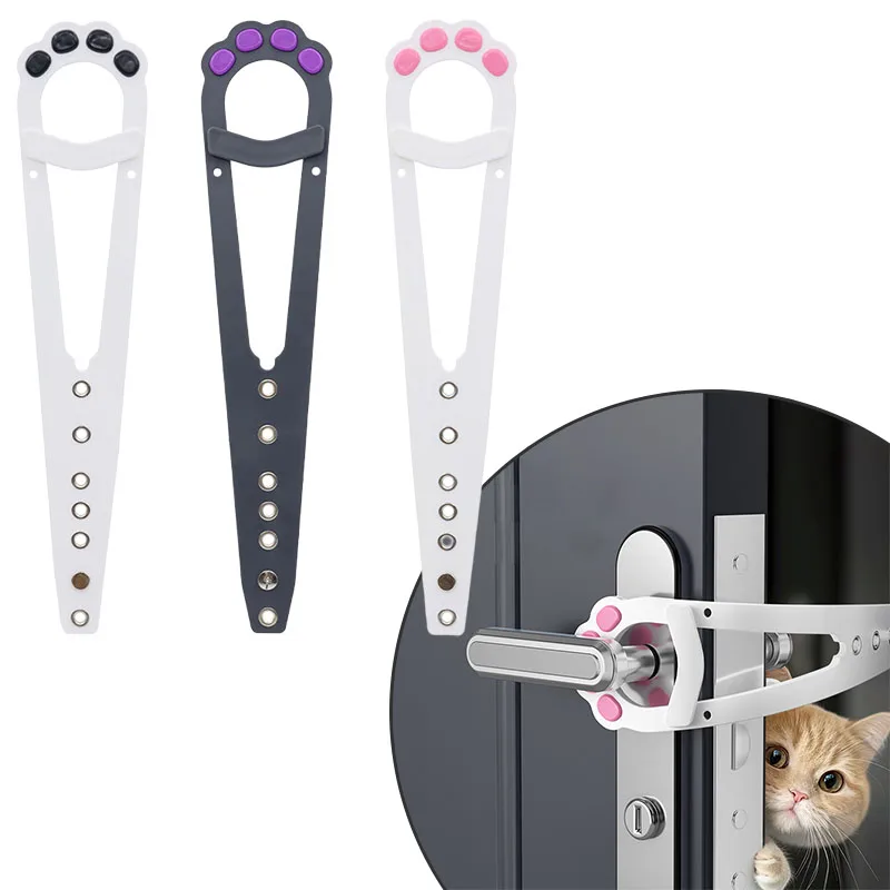 Cat Door Holder Latch Adjustable Dog Stopper Elastic Gate Lock Flex Strap Keep Out From Entering 1005008596772583