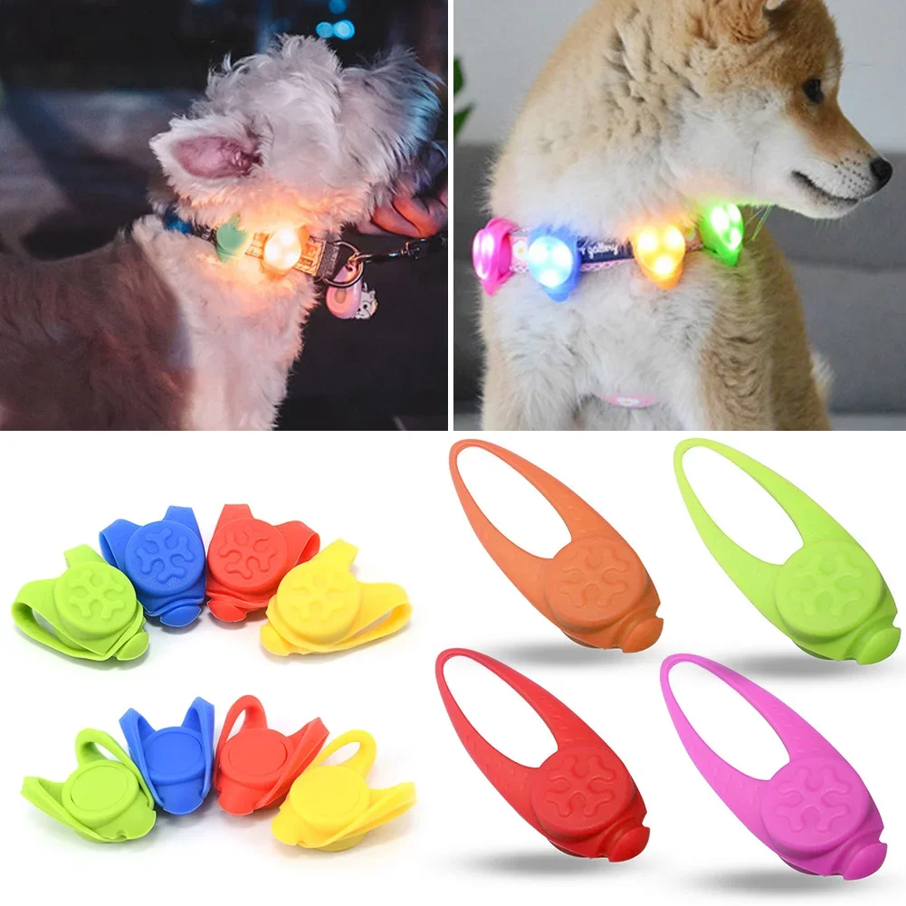 Pet Dog Night LED Flashlight Dog Cat Collar Glowing Pendant Safety Pet Leads Necklace Luminous 1005008597767147