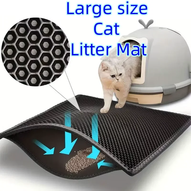 Large Cat Litter Mat Waterproof Double Layer Litter Trapping Clean Pad for Box Durable 1005008602322894