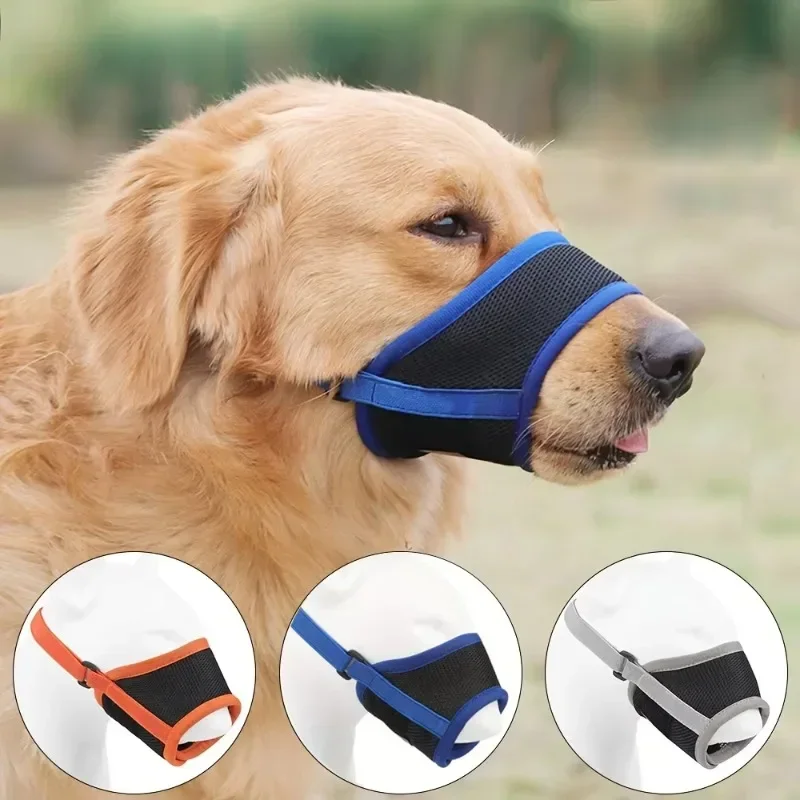 Dog Mask Breathable Mesh Marks with Adjustable Loop for Small Medium Large Dogs Puppy Muzzle 1005008604454346