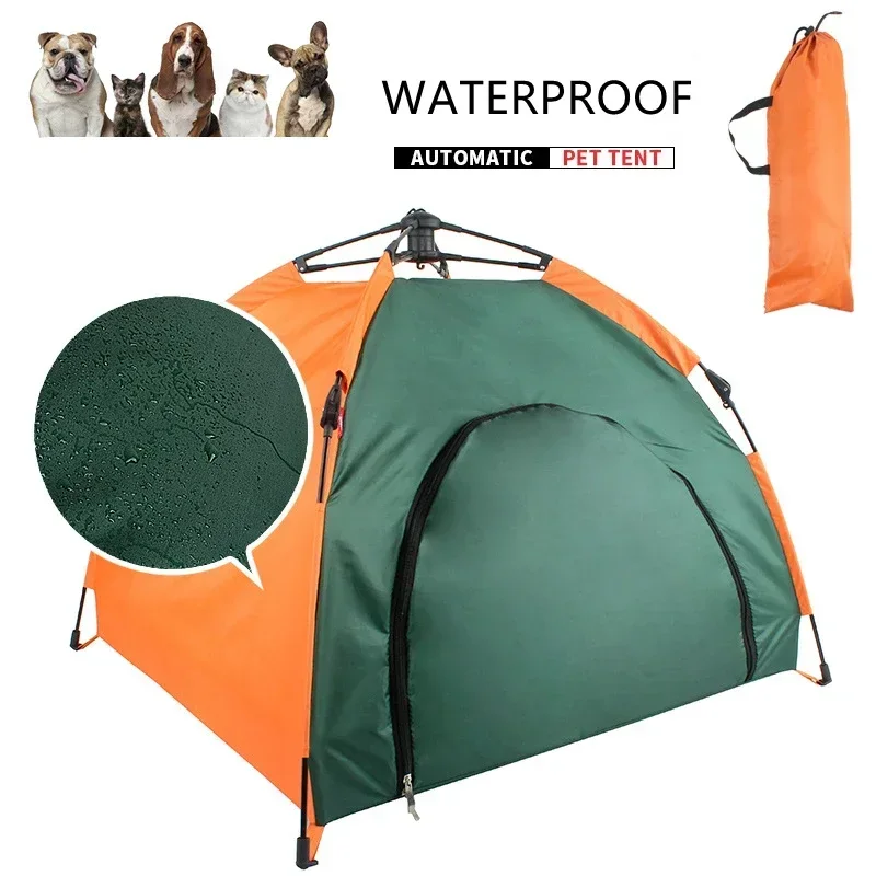 Dog House Tent Cat Bed Pet Cushion Waterproof Automatic Camping Tent Light Weight Cat Kennel 1005008625281979
