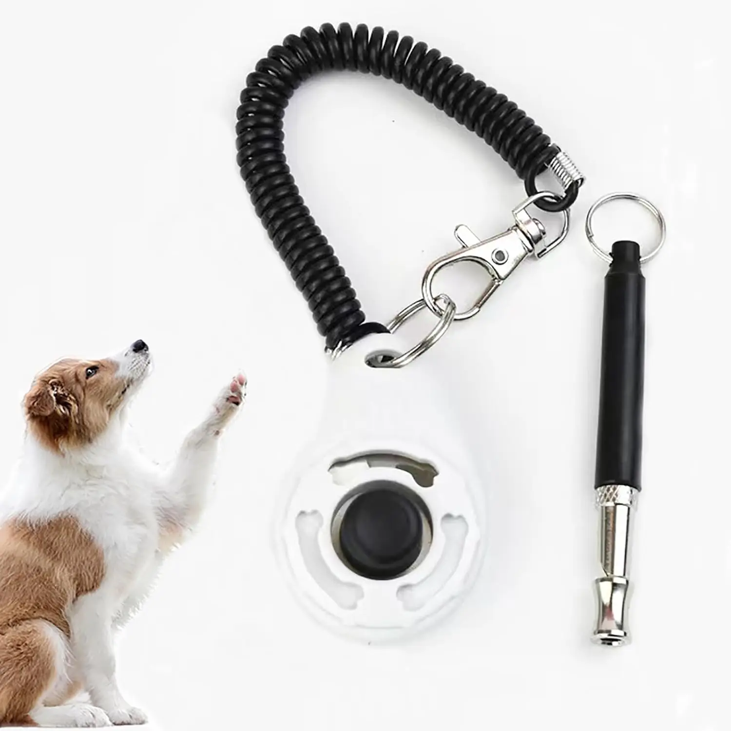 Dog Whistle Set of a Adjustable Frequency and a Dog Clicker 1005008628251953