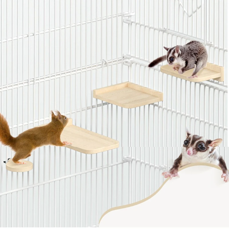 Hamsters Wooden Platform Set Chinchilla Cage Platform Small Animals Cage Accessories For (1PC) 1005008630652890