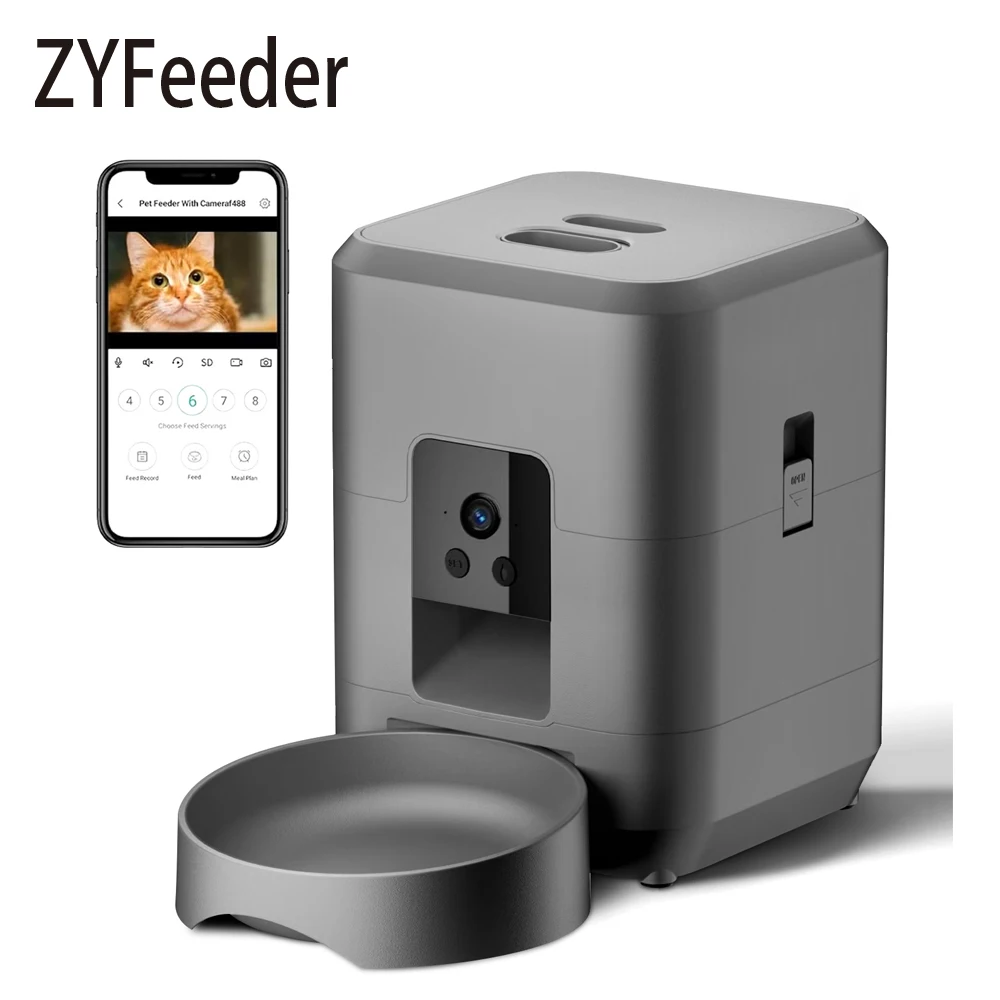 Automatic Pet Feeder Cat Smart Wi-Fi & Camera Controlled Feeder Dog & Cat Food (2L) 1005008634195979