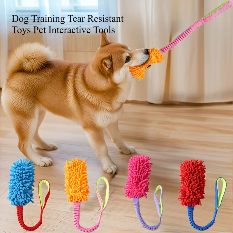 Dog Training Anti-Tear Pulling Rope Toy Pet Plush Grinding Teeth Bite-Resistant Colorful Ball 1005008636758569
