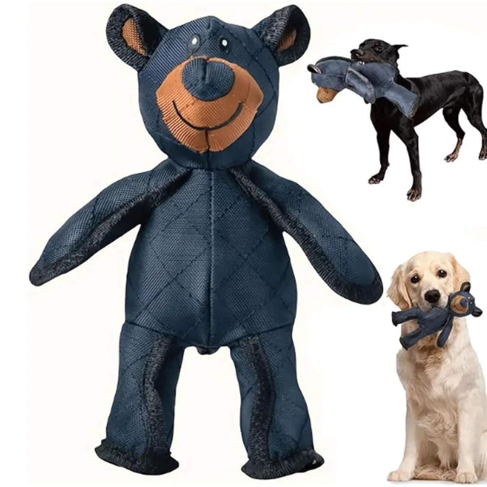 Pet Dog Toys Bear Doll Stress Relief Squeaky Dark-Blue Toy Robust for Small Medium and Large 2025 1005008637714898