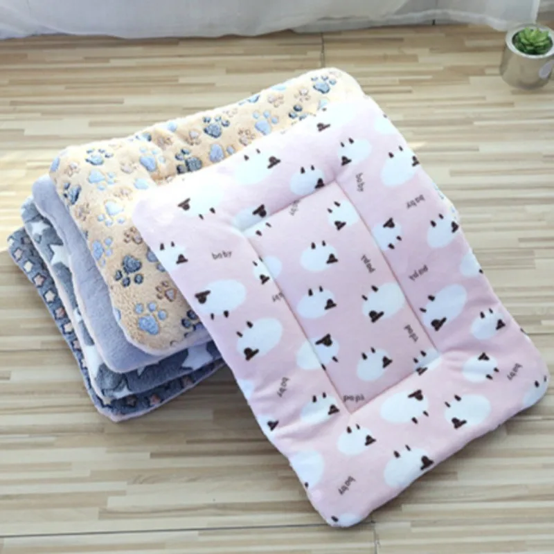 Soft Cat Bed Mats Short Plush Pet Sleeping for Cats Small Dogs Cute Pad Blanket Warm Kitten Cushion 1005008644357157