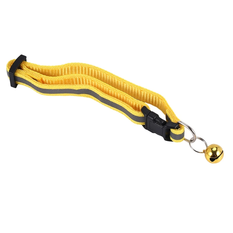 Adjustable Reflective Pet Collar Safety Release Buckle with Bell for Cat Dogabkw 1005008651637223