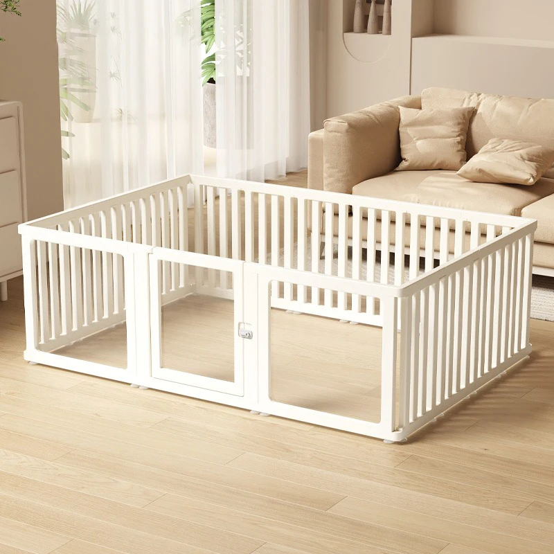 Indoor Playpen Dog Fence Cage with Gate Big Portable Dog Fences Acrylic Transparent Panel Pet 1005008653718088