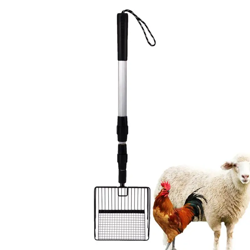 Extendable Cat Litter Scoop Lightweight Versatile Fine Screen Long Handle Metal Chicken Coop Poop 1005008657972427