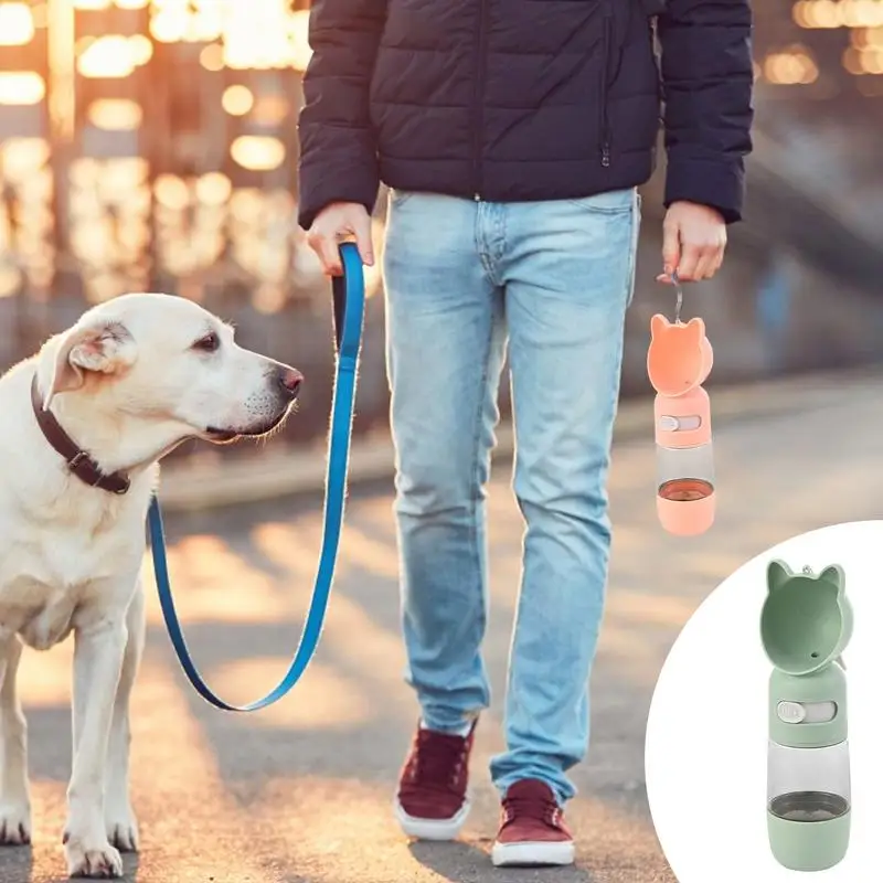 Dog Travel Water Bottle Leak Proof Travel Bowl Drinking Feeder with Food Container Outdoor 1005008659017202