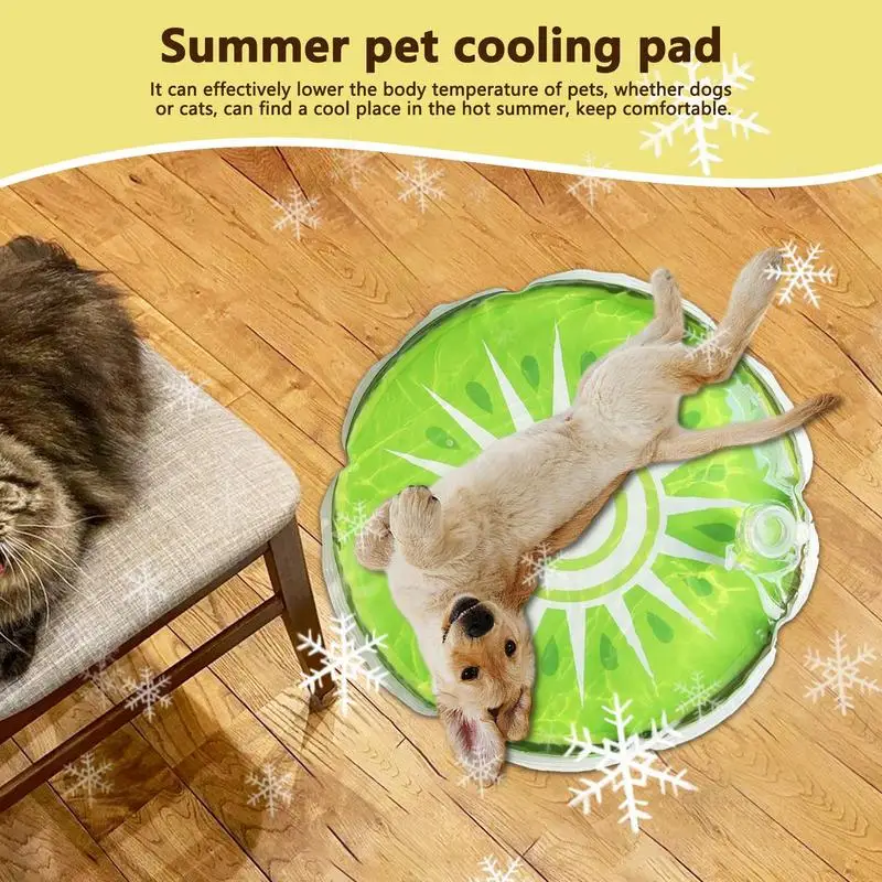 Dog Cooling Mat Cute Water Sensory Pad for Puppy Cute Fruit Pattern Cooler Cushion Pad Bed Sleeping 1005008661498593
