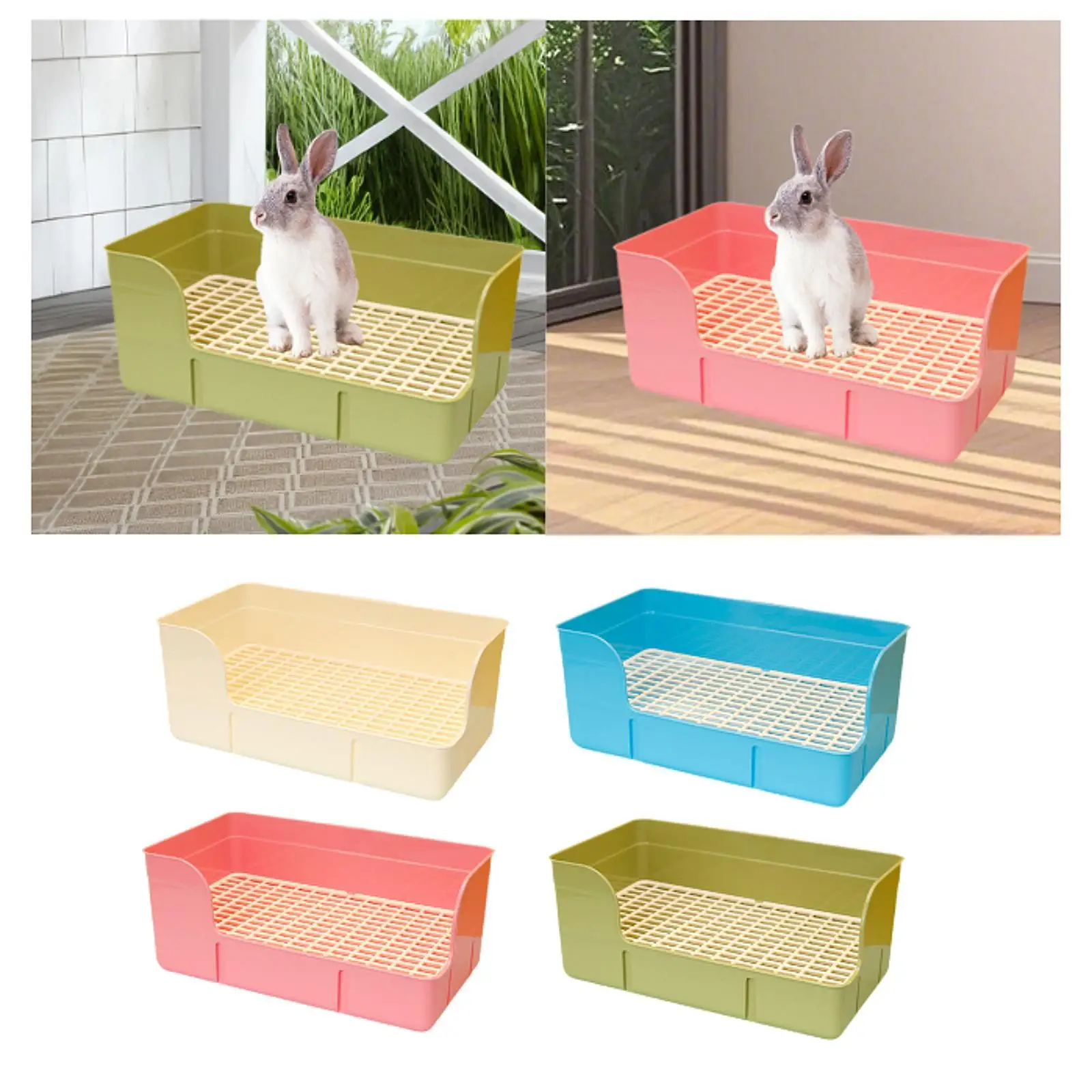 Pet Rabbit Litter Box Animal Bathroom Supplies Rabbit Urinal Tray Pet Toilet for Hamster Rats 1005008664119372