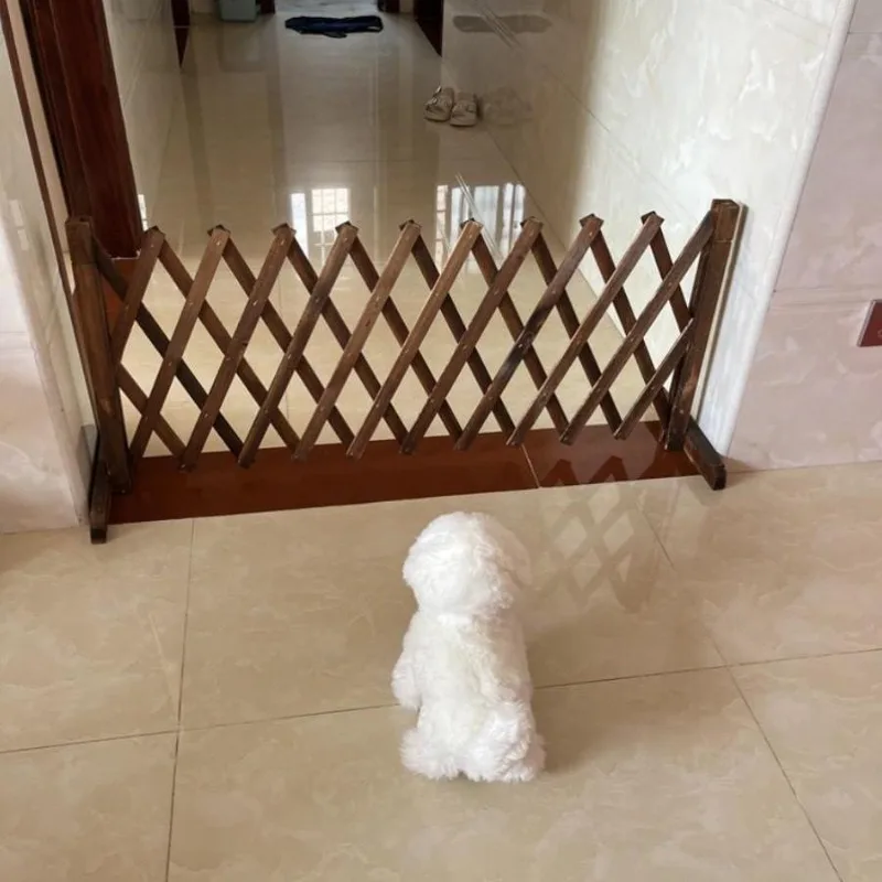 Wooden Pet Door Dog Fence Balcony Isolation Retractable Cat Safety Doorstop Strong and Durable 1005008665227484