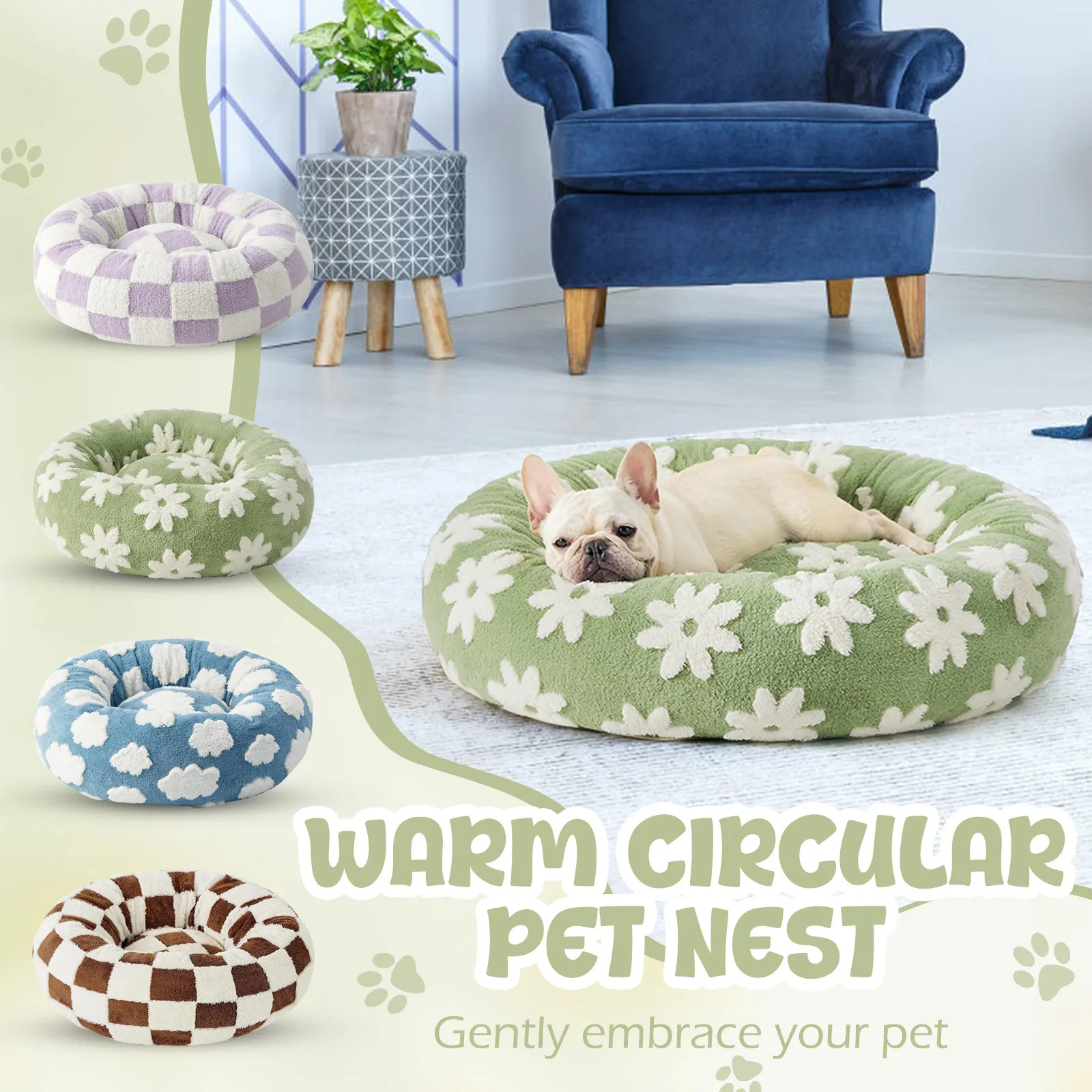 Sky Clouds Small Dog Kennel Cute Dog Bed for Pet Washable Puppy Beds Cozy Rectangle Orthopedic Pet 1005008666824396